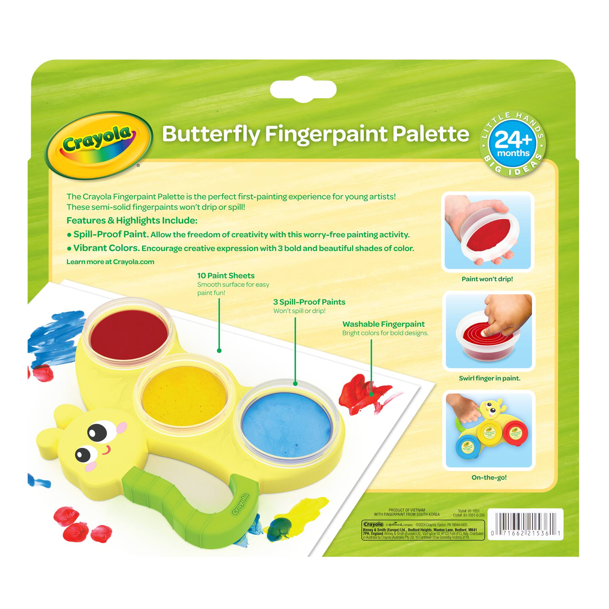 Crayola® Butterfly Fingerpaint Pallette